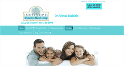 Desktop Screenshot of antelopefamilydentistry.com