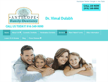 Tablet Screenshot of antelopefamilydentistry.com